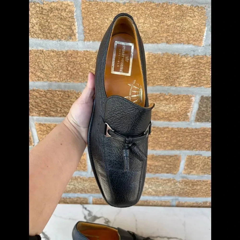 Stuart McGuire Black Sharkskin Oxford size 11 - Picture 10 of 12